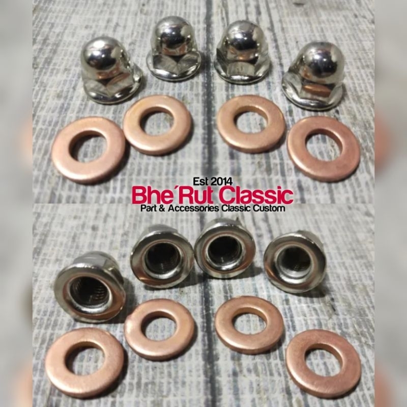 Mur Topi Set Ring Tembaga Head Boring Mur Silinder Head Honda Astrea Star Prima Grand Legenda Supra 