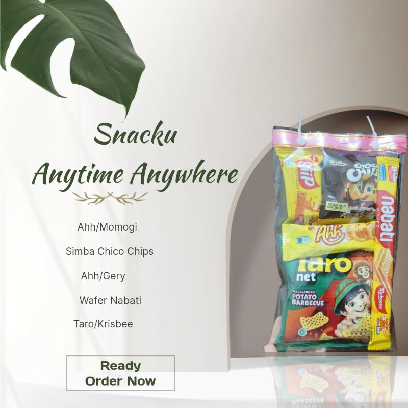 

Hampers/Bingkisan Snack custom free Ucapan