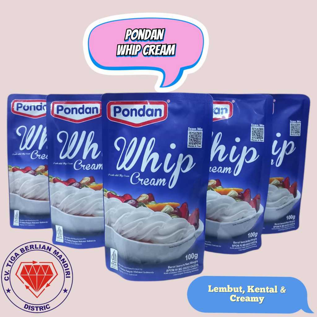 

PONDAN WHIP CREAM 100GRAM/PCS