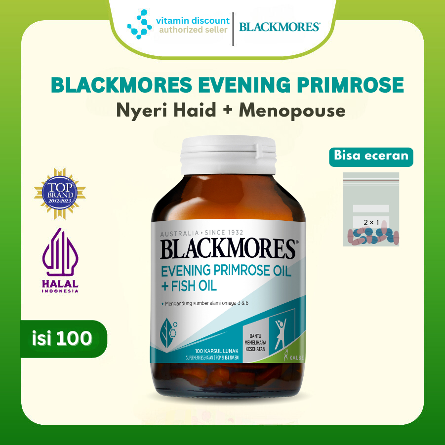 [ASLI] Blackmores Evening Primrose Nyeri Haid + Menopause Isi 30/100