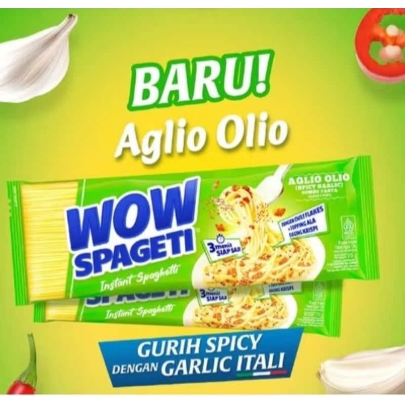 

Mayora WOW Spaghetti Instan Rasa Aglio Olio Spicy Garlic 75gr