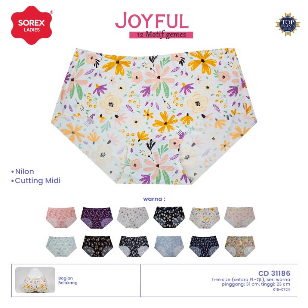 Sorex Celana Dalam Wanita Seamless Big Size Fit to XL-XXL Motif Lucu - CD 31186