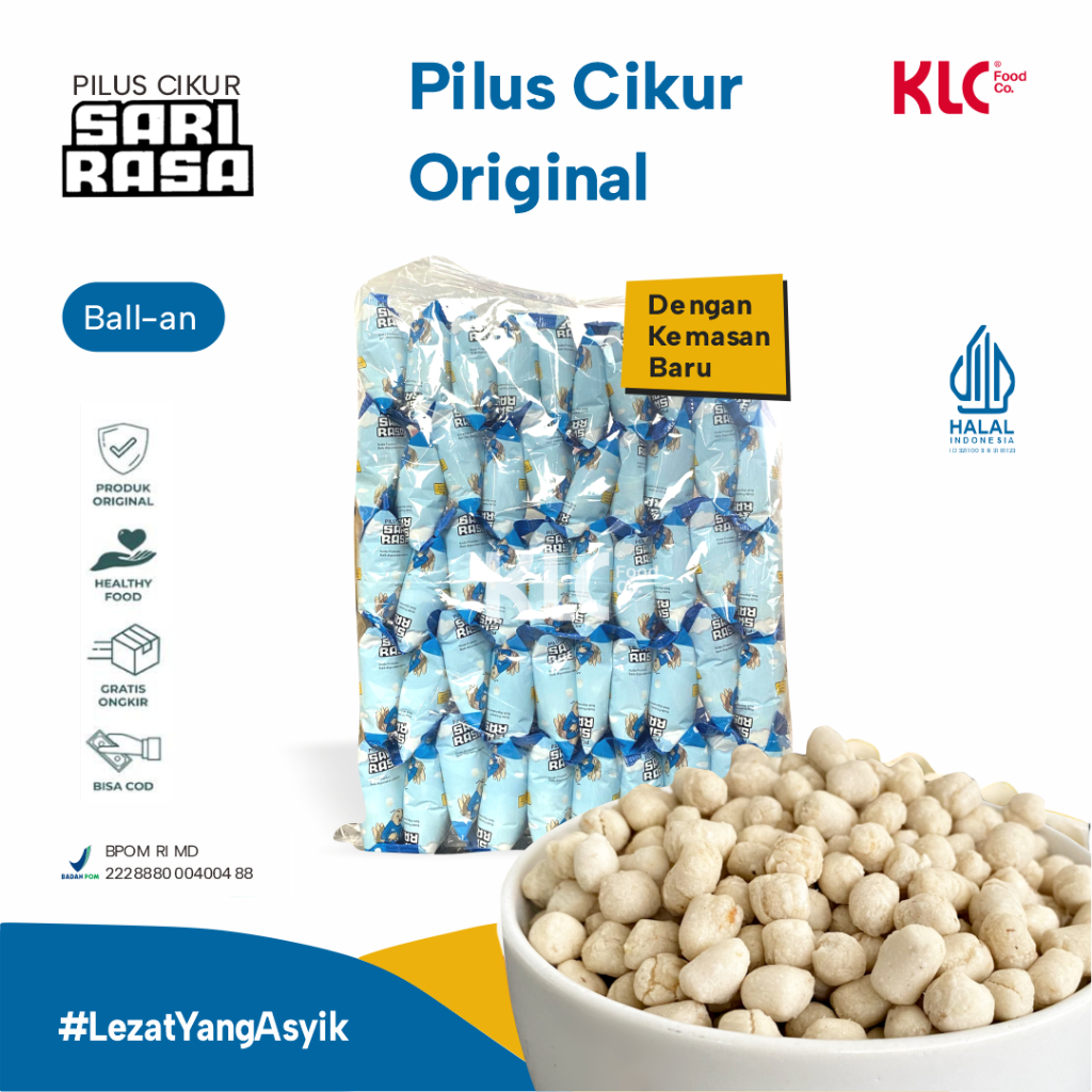 

Pilus / Sukro Cikur Ball Isi 50pcs Sari Rasa / KLC Snack / Makanan Ringan Murah