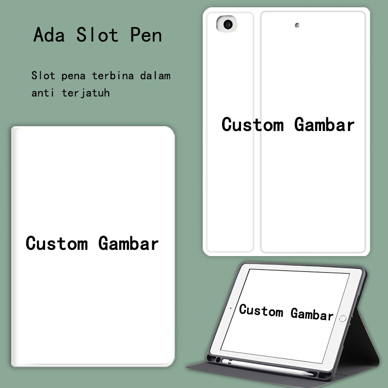 Custom Gambar Desain Pribadi Pilihan Gambar Case ipad Gen 10 Case With Slot Pena for iPad Air 6 Air 