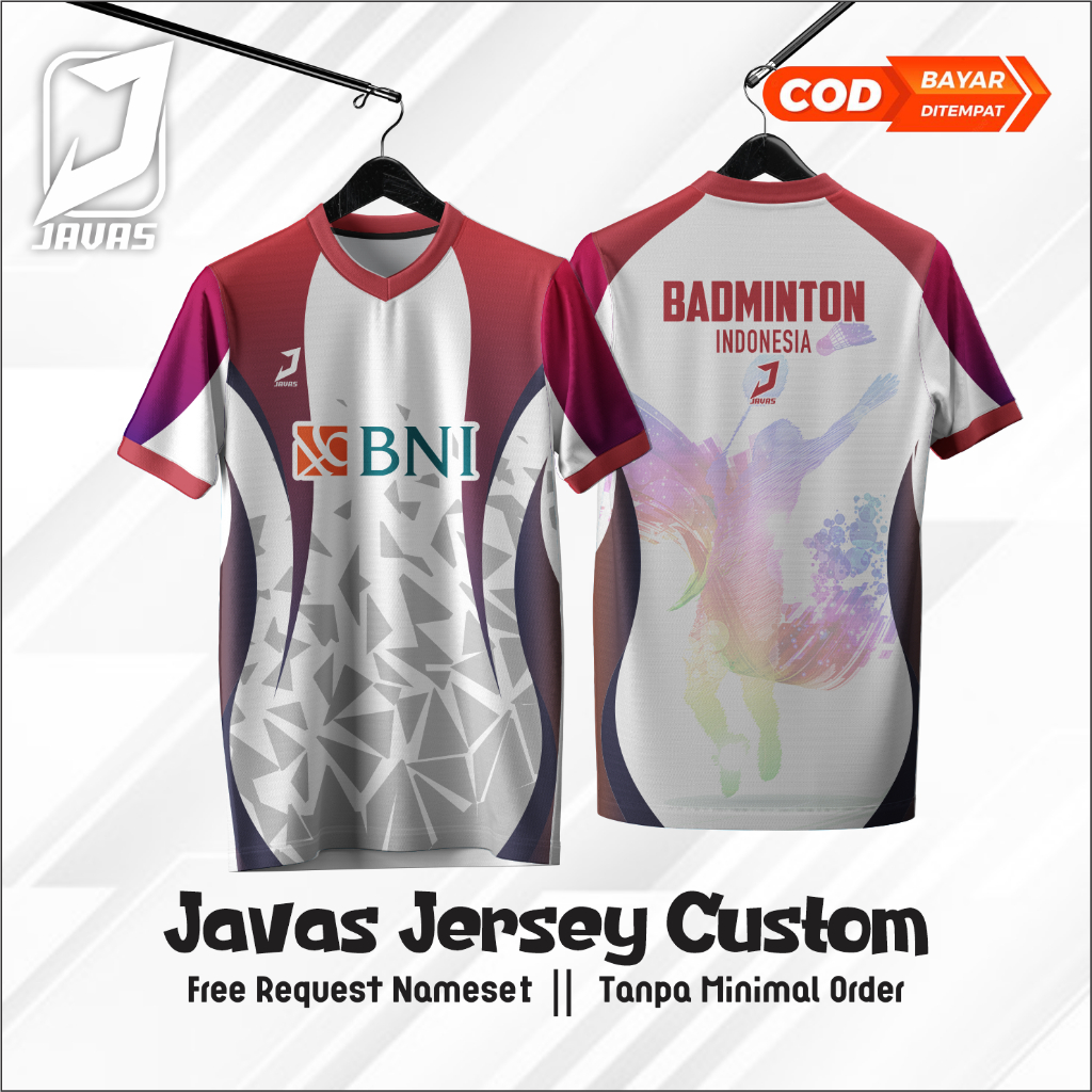 BAJU KAOS JERSEY BADMINTON/ BULUTANGKIS/PINGPONG TENIS MEJA CUSTOM