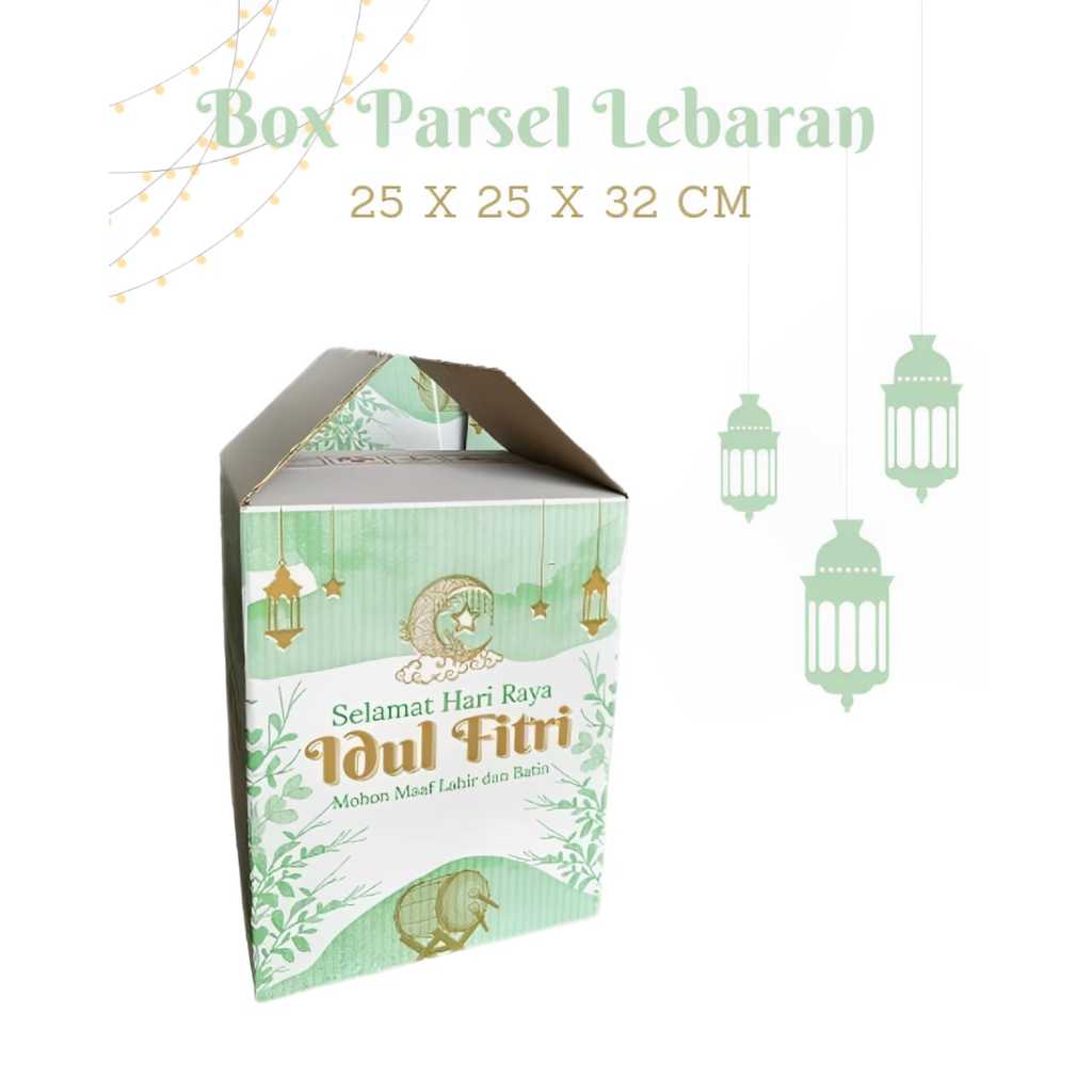 

BOX PARSEL 20 PCS 25X25X32 KARDUS PARSEL LEBARAN IDUL FITRI PAKET 20 PCS