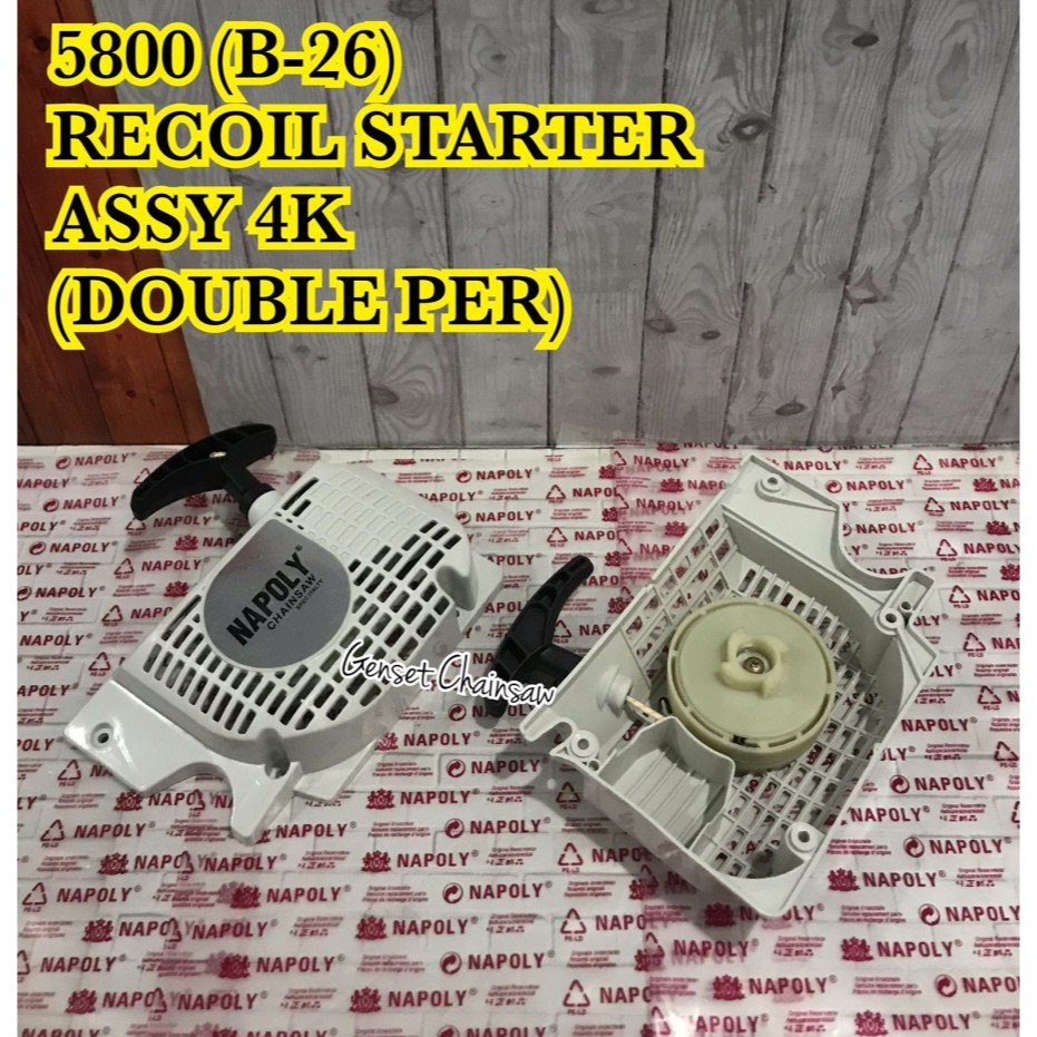 5800 Recoil Starter Tarikan Kap Engkol Double Per 5200 Senso Mini