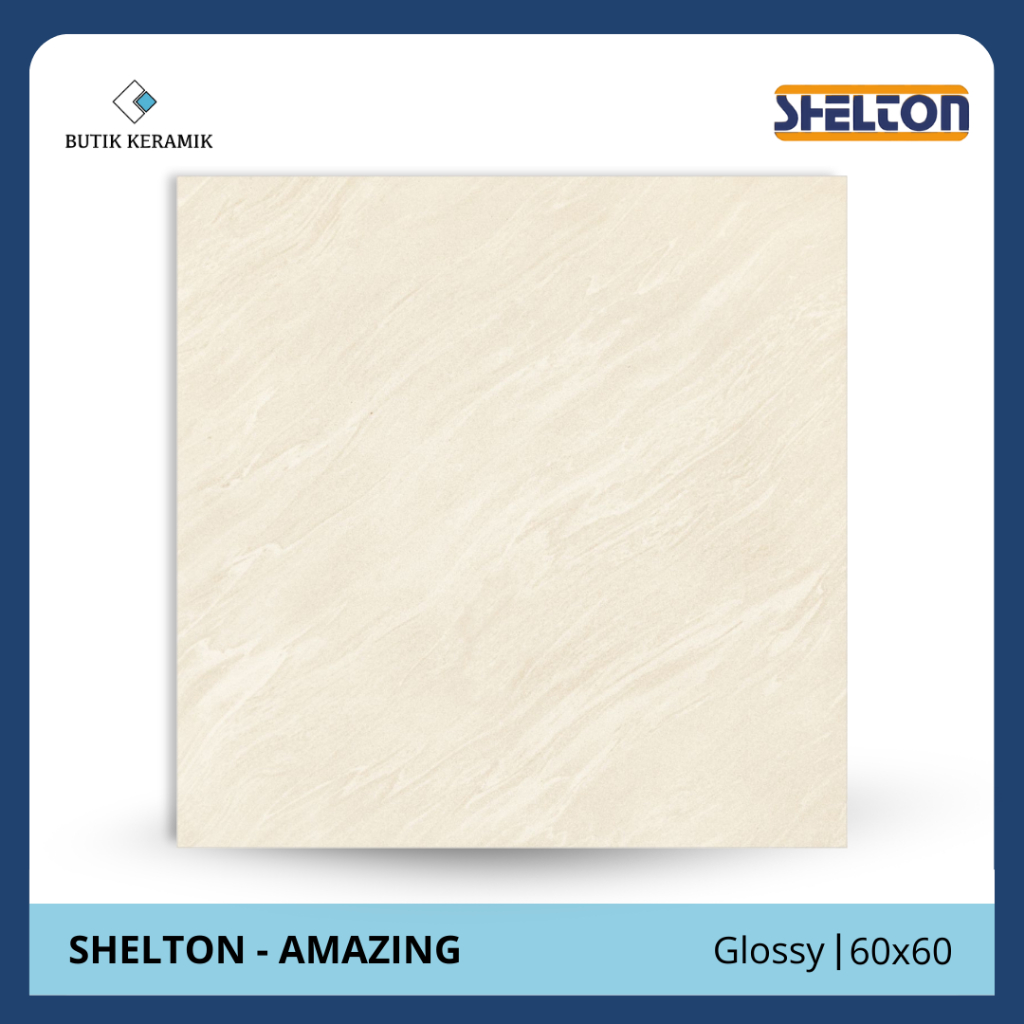 Granit 60x60 Glossy | Shelton | Amazing | Glossy | Grade A | Granit Lantai Indoor | Geranit Rumah | 