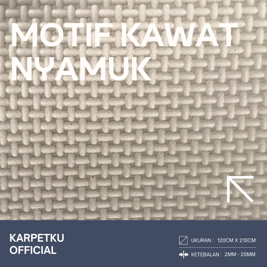 Eva Sponge / Busa Hati / Spon Ati KAWAT NYAMUK MOTIF (125 X 220) Ukuran 11 MM - 25 MM [Motif Kawat N