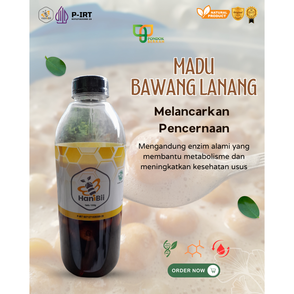 

Madu Bawang Putih Tunggal Lanang Isi 1000 gram Fermentasi Sempurna HaniBii