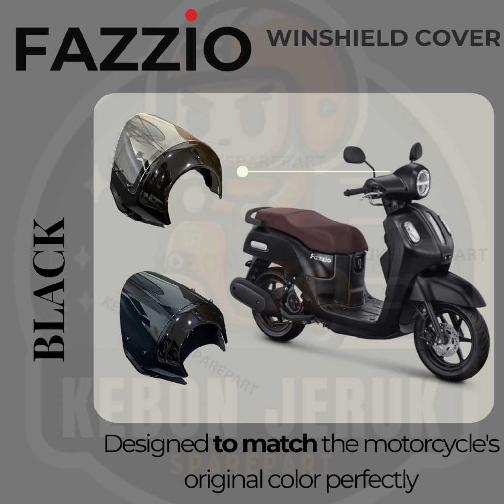 Windshield Fazzio Black Visor Double Trouble Thailand Quality Style