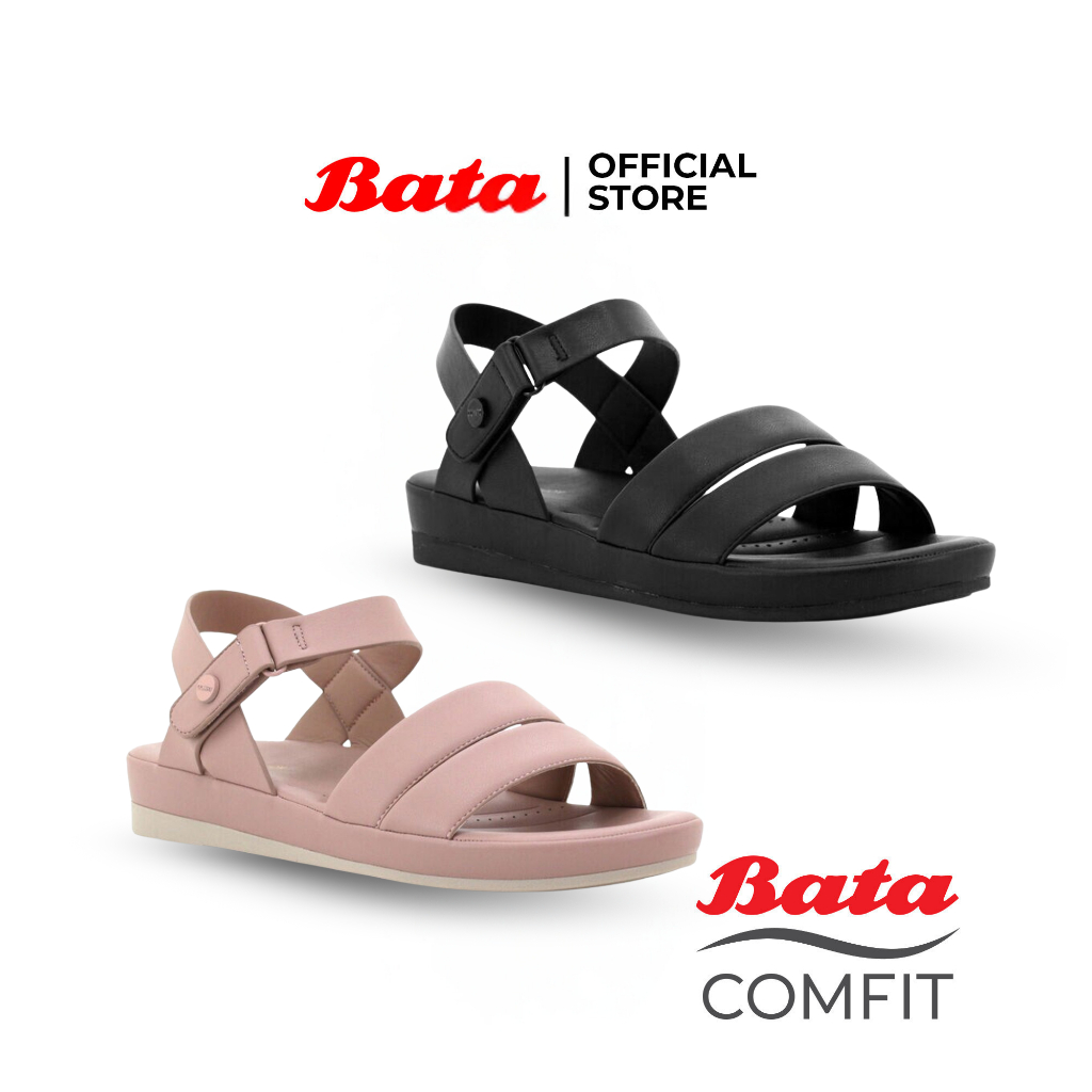 BATA COMFIT - RIDE "Comfit Cushion" Sandal Slingback Wedges Wanita