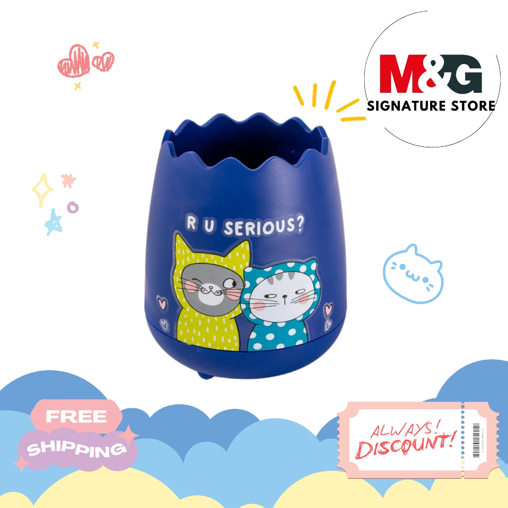 

Pen Holder Tempat Alat Tulis M&G "so many cats" #ABT984B3 Biru & Kuning - satuan