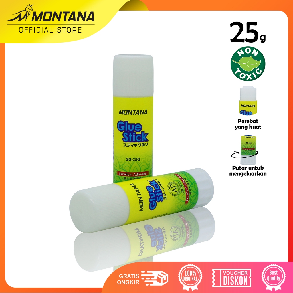 

MONTANA Glue Stick Lem Batang 25g Excellent Adhesive Perekat Serbaguna GS-25/Retail