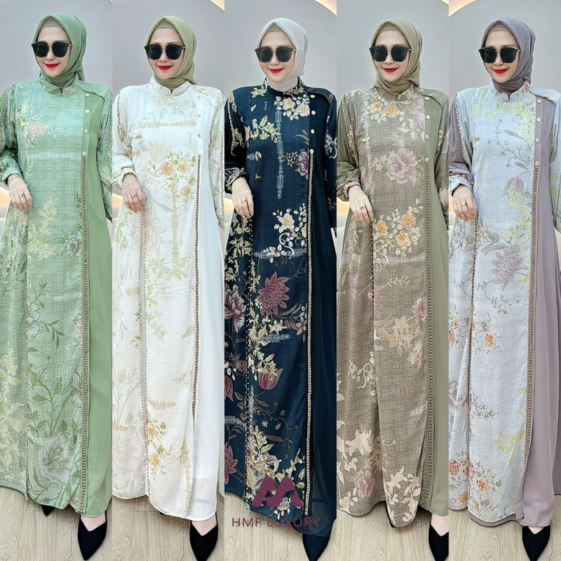 HMF LUXURY / RAZITA DRESS BY HMF LUXURY / DRESS SYARI / DRESS BRANDED / GAMIS SYARI / GAMIS LEBARAN 