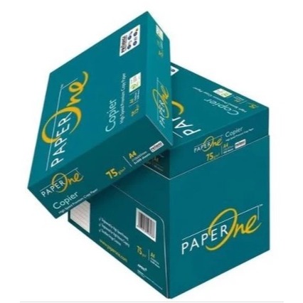 

PaperOne Kertas A4 75gr Copier 1 Dus (5 Rim) Kertas HVS A4 Kertas Fotocopy