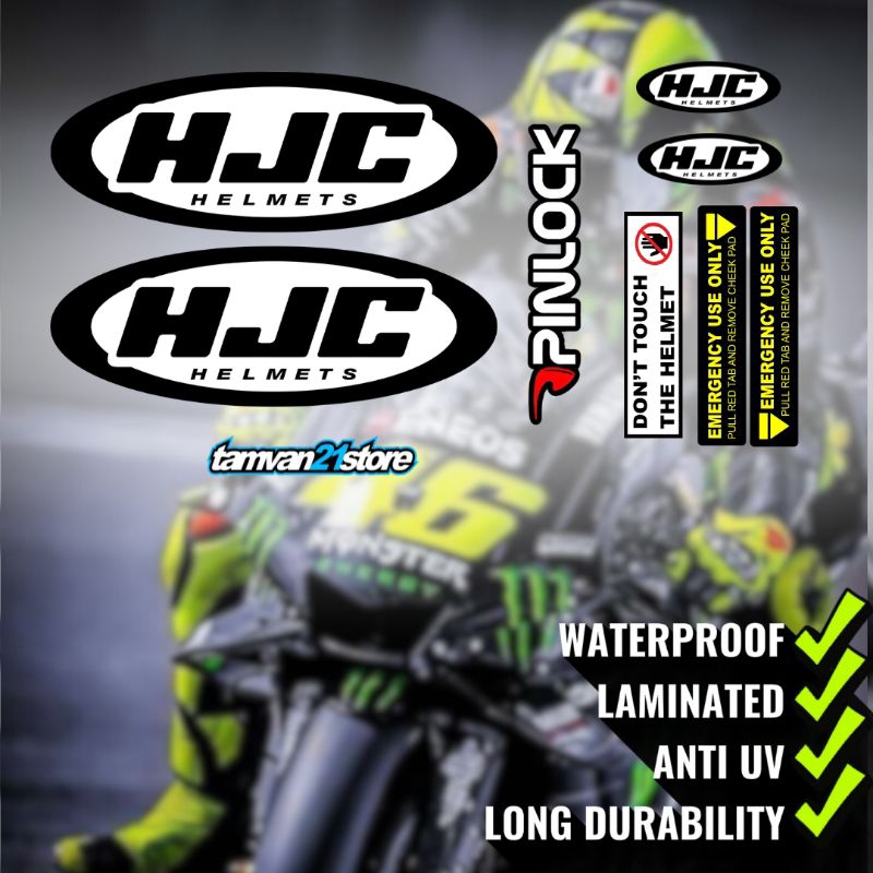 STICKER HJC SET STICKER HJC HELMETS LENGKAP