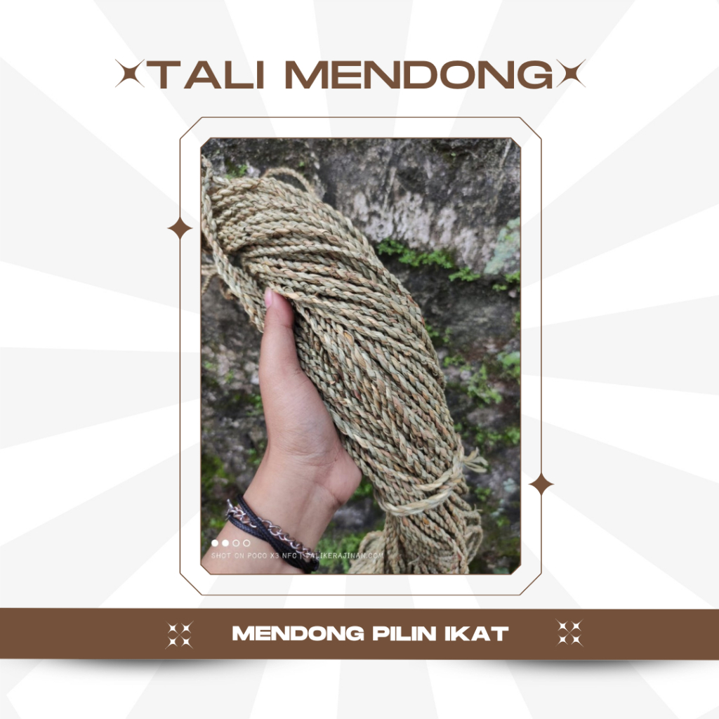 

Tali Mendong Pilin 3-4 ply ikat tali dari pohon gebang panjang -+ 50 meter tali kerajinan tangan tali untuk anyaman