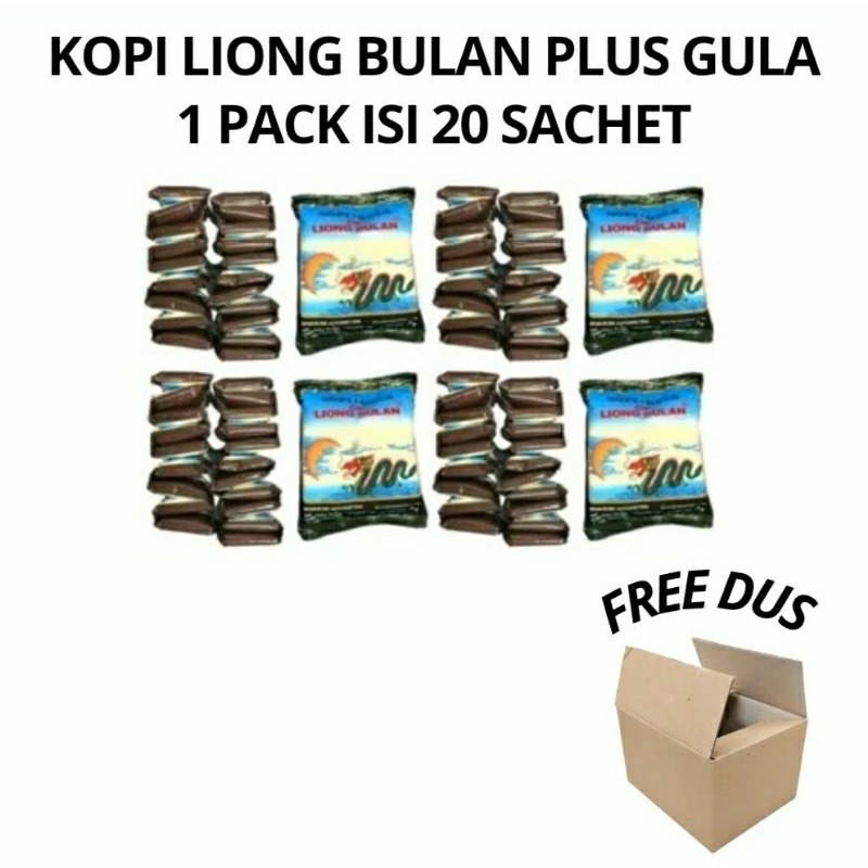 

Kopi liong Bulan (Gula + Kopi) 1 Pack Isi 20 Sachet / 20 Pcs