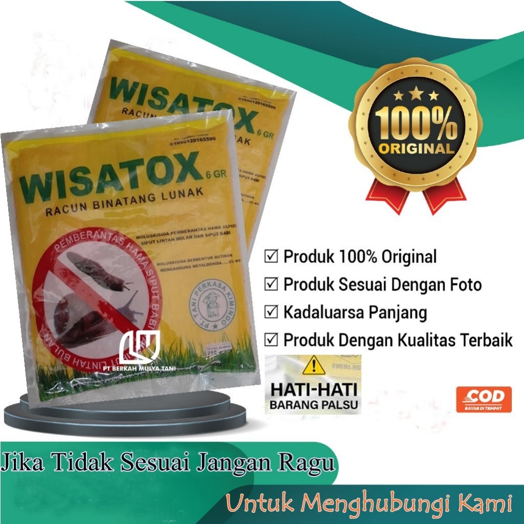 Wisatox 6 GR Racun Siput Tanaman Darat Dan Keong Sawah Paling Ampuh