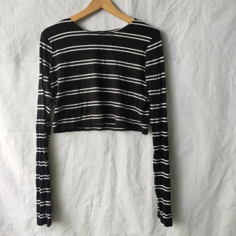 Crop Top Tee Kaos Zara