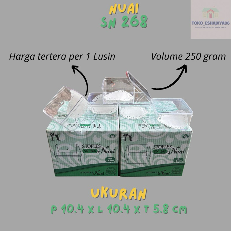 SALE TOPLES KUE KERING KOTAK 200-250 Gram / TOPLES KUE MURAH NUAI SN 268