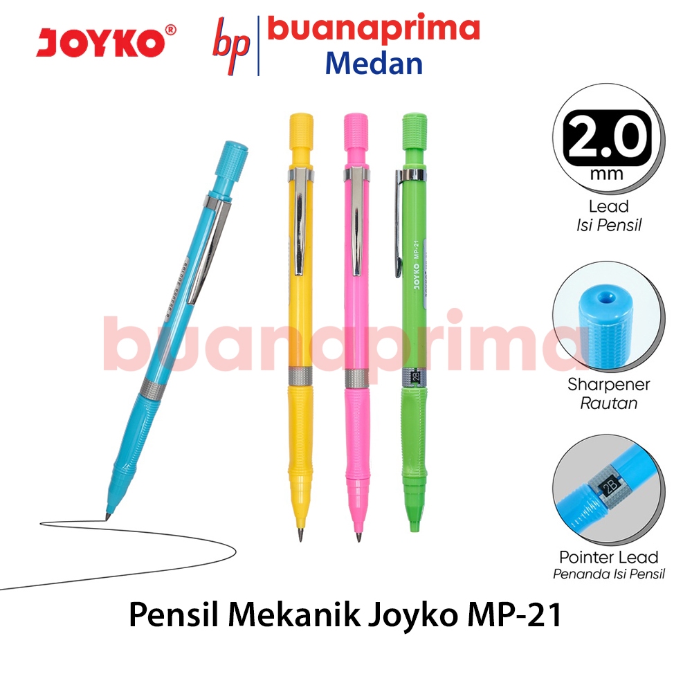 

Pensil MEKANIK JOYKO MP-21 Eceran 2.0 mm Mechanical Pencil Tebal Per Pcs Satuan