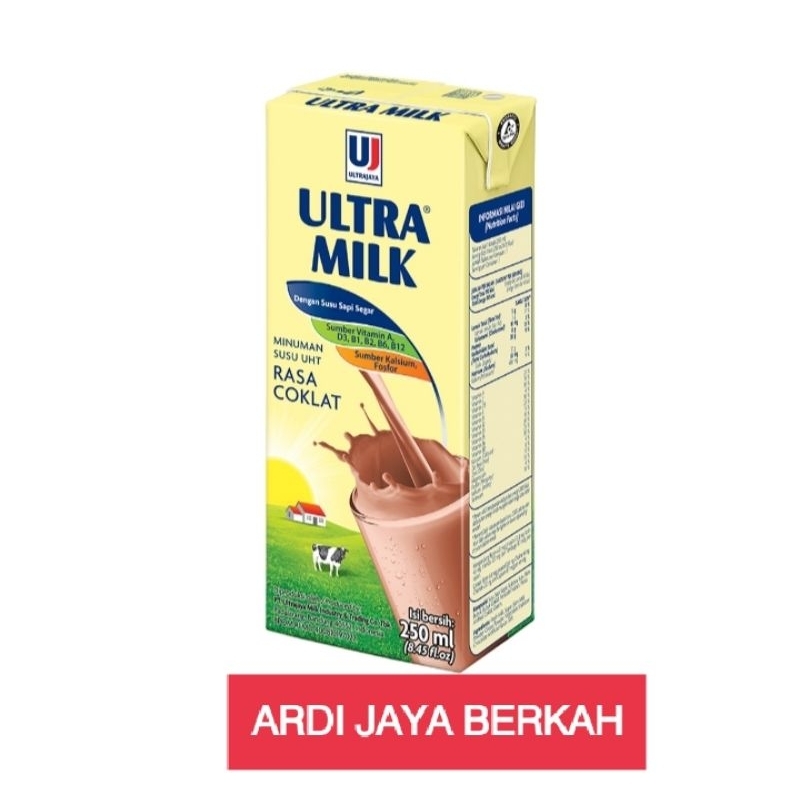 

Ultra Milk Susu Uht Rasa Cokelat 250ml
