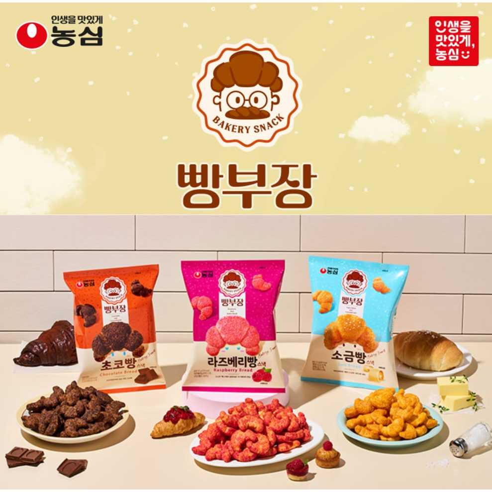 

BAKERY SNACK 55g Nongshim Bread Manager Salt Bread Raspberry Bread Chocolate Bread