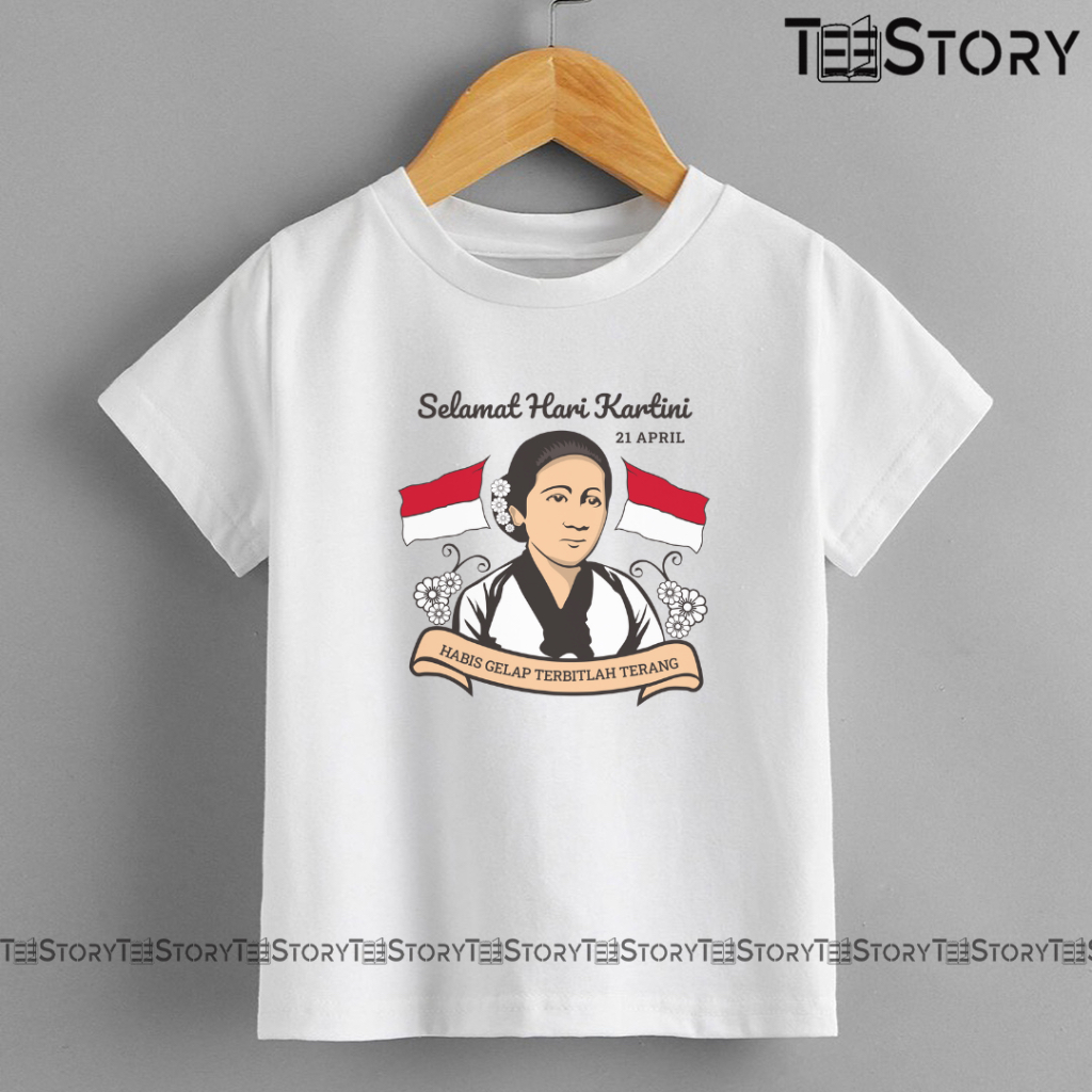KAOS ANAK HARI KARTINI 21 APRIL BUNGA KIDS T-SHIRT FASHION CEWEK COWOK PEREMPUAN LAKI-LAKI KATUN PRE