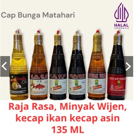 

Raja Rasa, Minyak Wijen, kecap ikan kecap asin 135 ML cap bunga matahari SIAP KIRIM