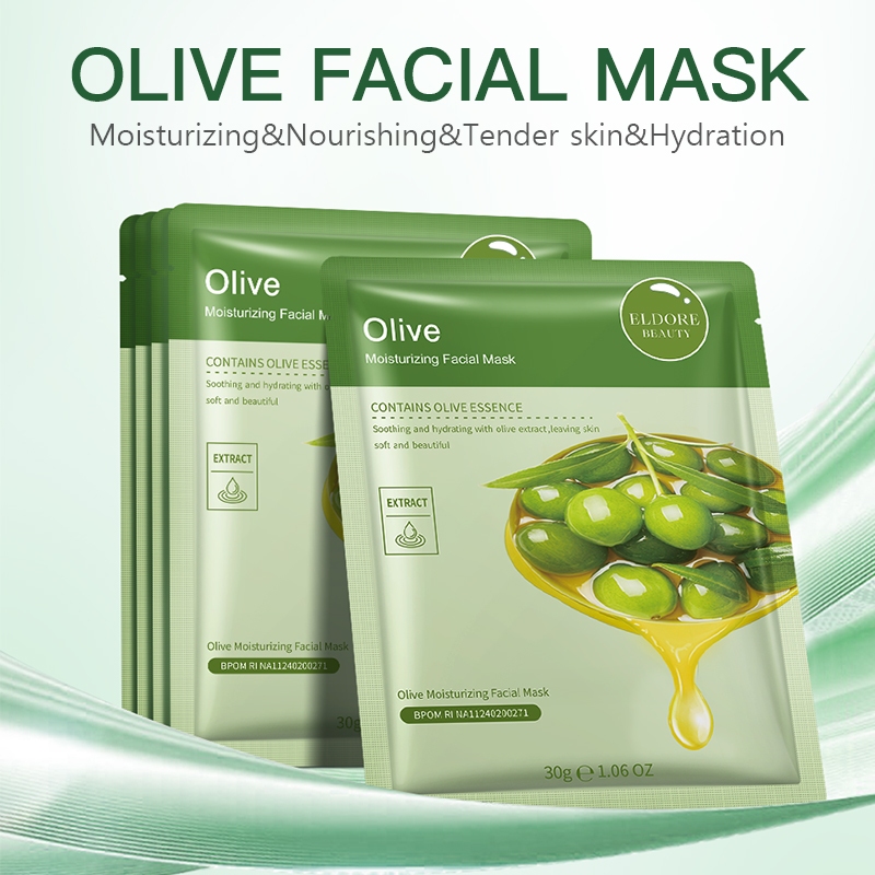 [BPOM] ELDORE Olive Moisturizing Facial Sheet Mask