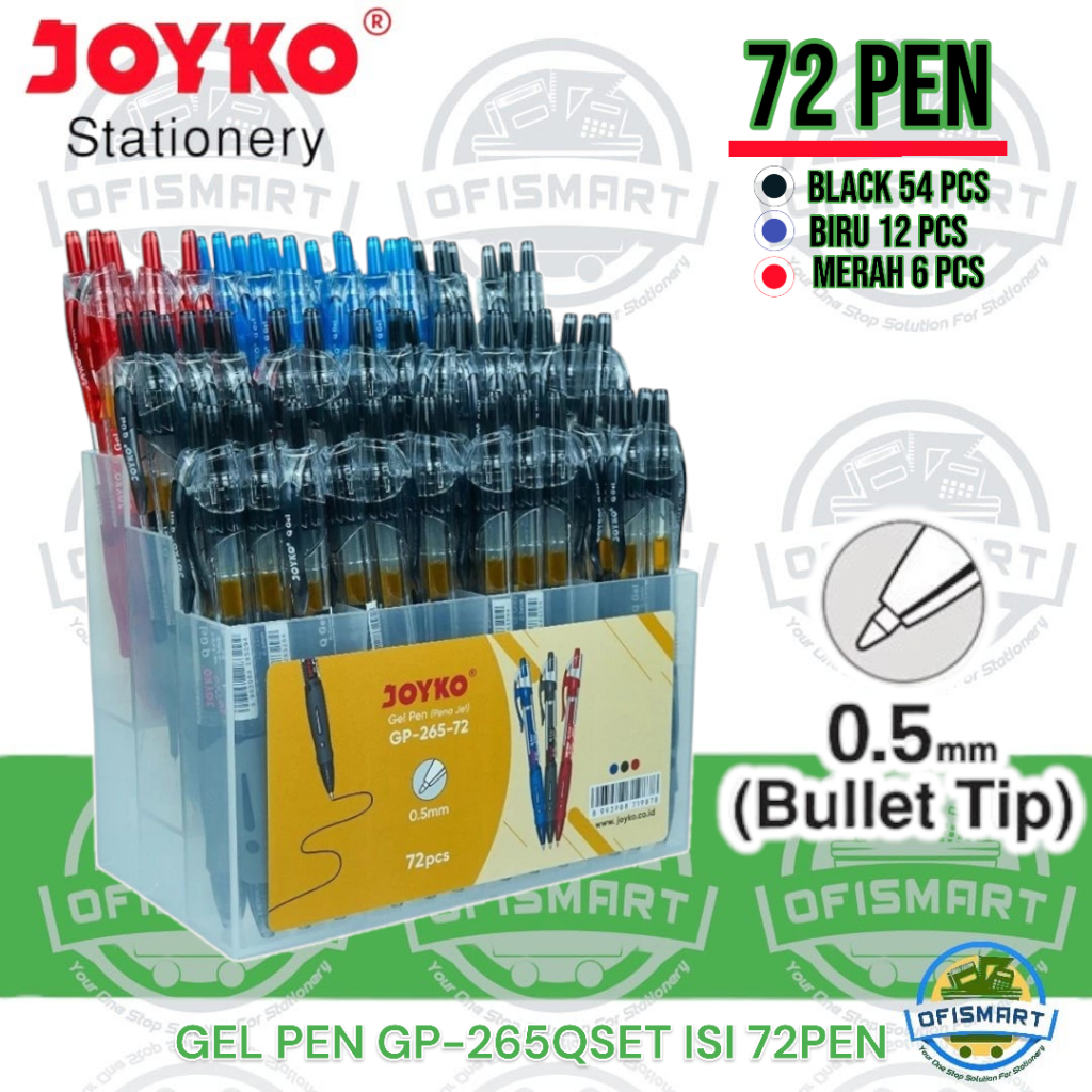 

Joyko Pulpen Gel GP - 265-72 Q Gel | @1 Pak=72 PCs