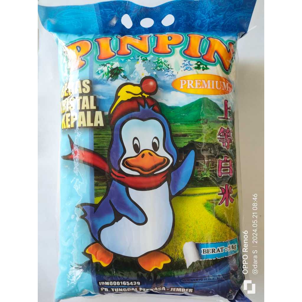 

PIN PIN BERAS PREMIUM 5KG X 5 PC