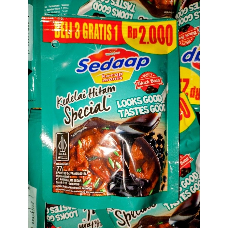 

Kecap sedaap special 2000 48ml 77gr hijau