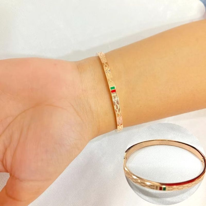 Gelang tangan titanium model oval G