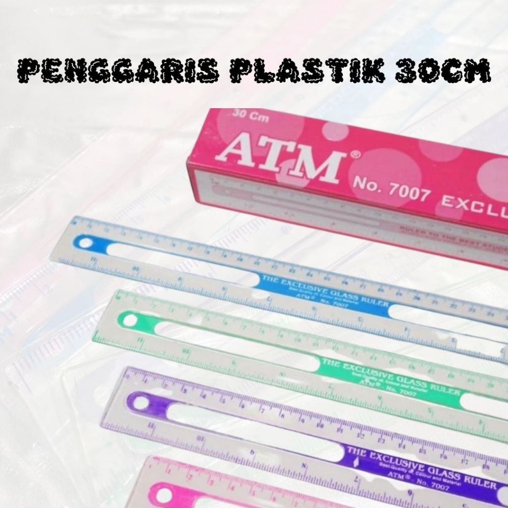 

Penggaris Alat Ukur Plastik 30cm ATM No. 7007 EXCL