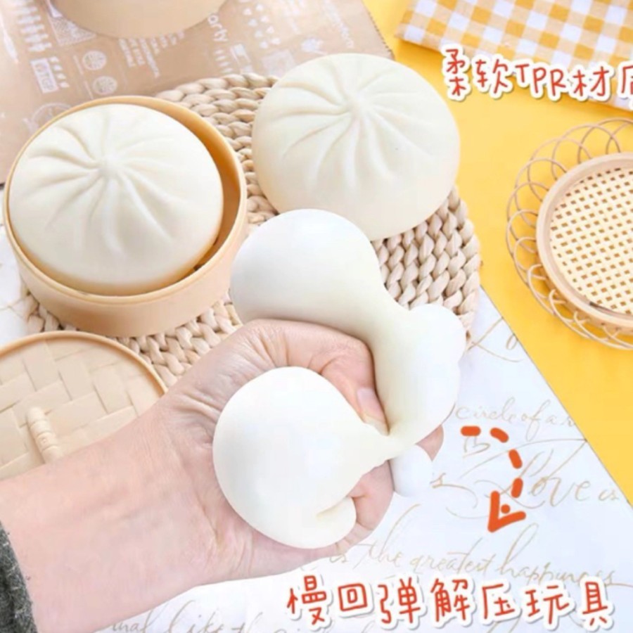 Mainan Squeeze Squishy Bakpao Pao / Pop It Bakpao Pao