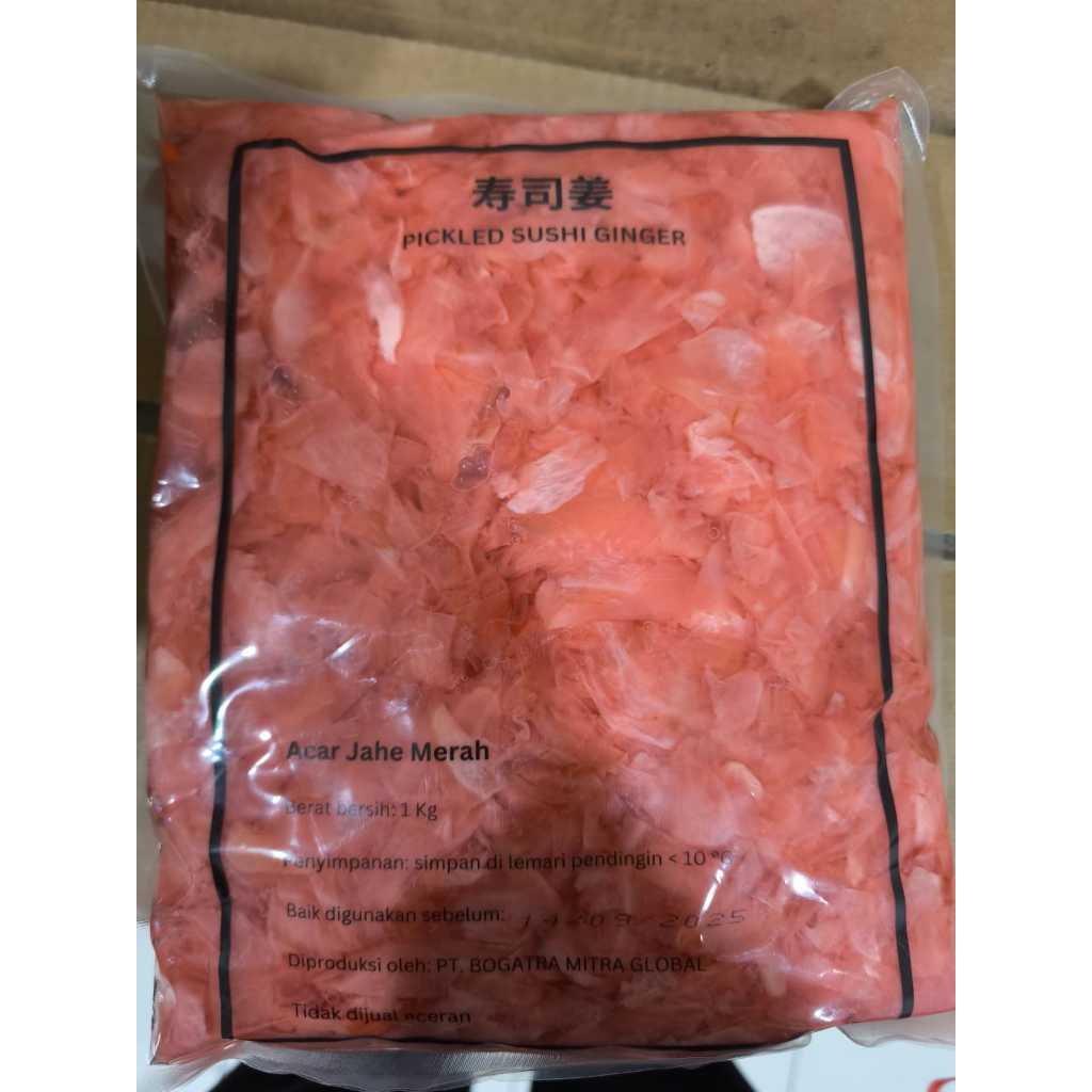 

SUSHI PINK GARI PICKLE GINGER ACAR JAHE MERAH 1 DUS 15 KG