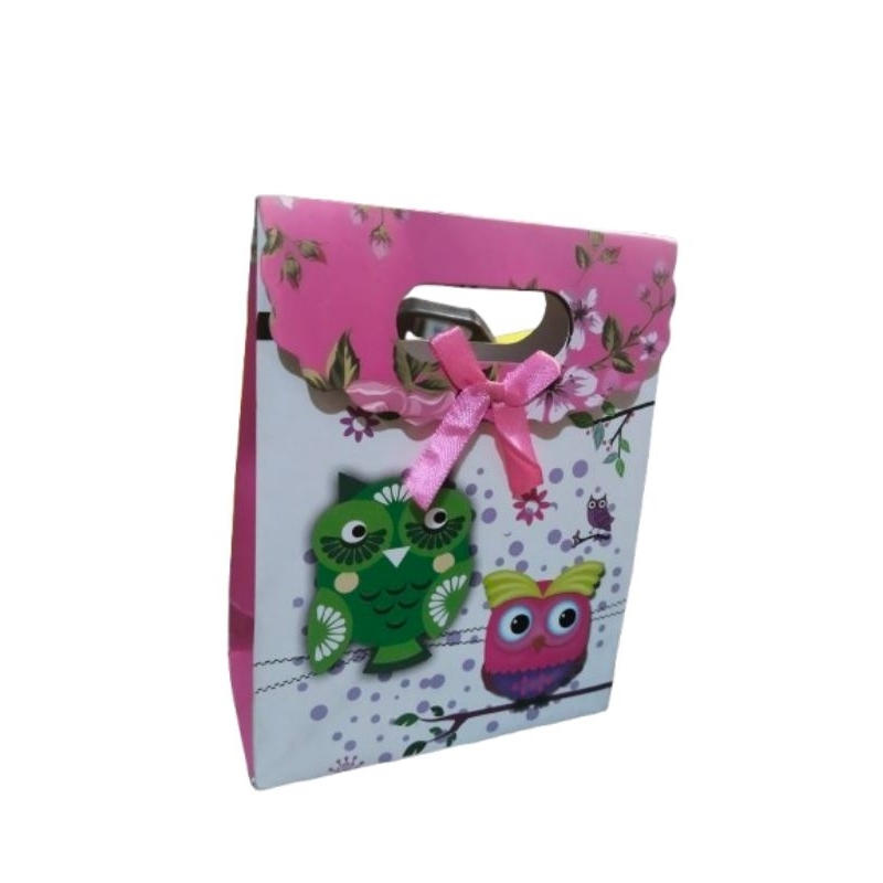 

PAPER BAG MINI KARAKTER OWL WARNA PINK