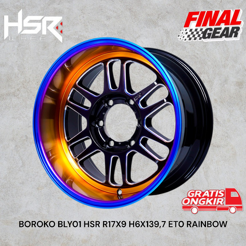 hsr boroko bly ring 17 mobil pajero fortuner triton trsilblazer ford range dll velg hsr wheel ori