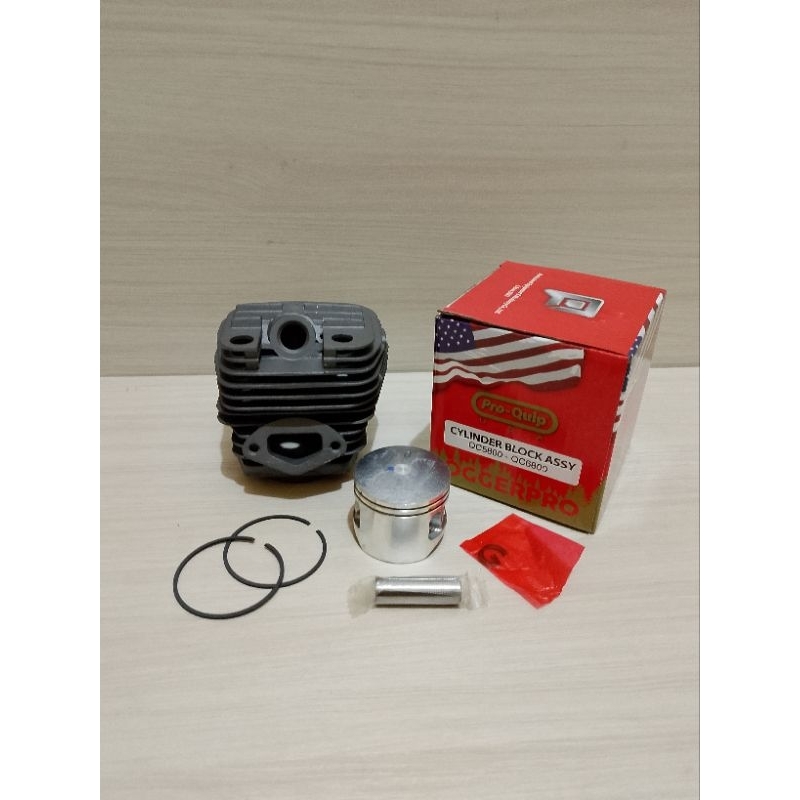 Cylinder Block Komplit Buring Mesin Gergaji Kayu Chainsaw Senso Pro-Quip QC 9800 X QC 9900 X (65cc) 