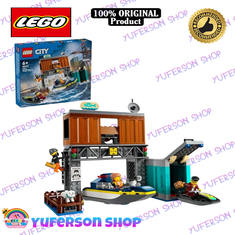 Lego City Police Speedboat and Crooks' Hideout 60417