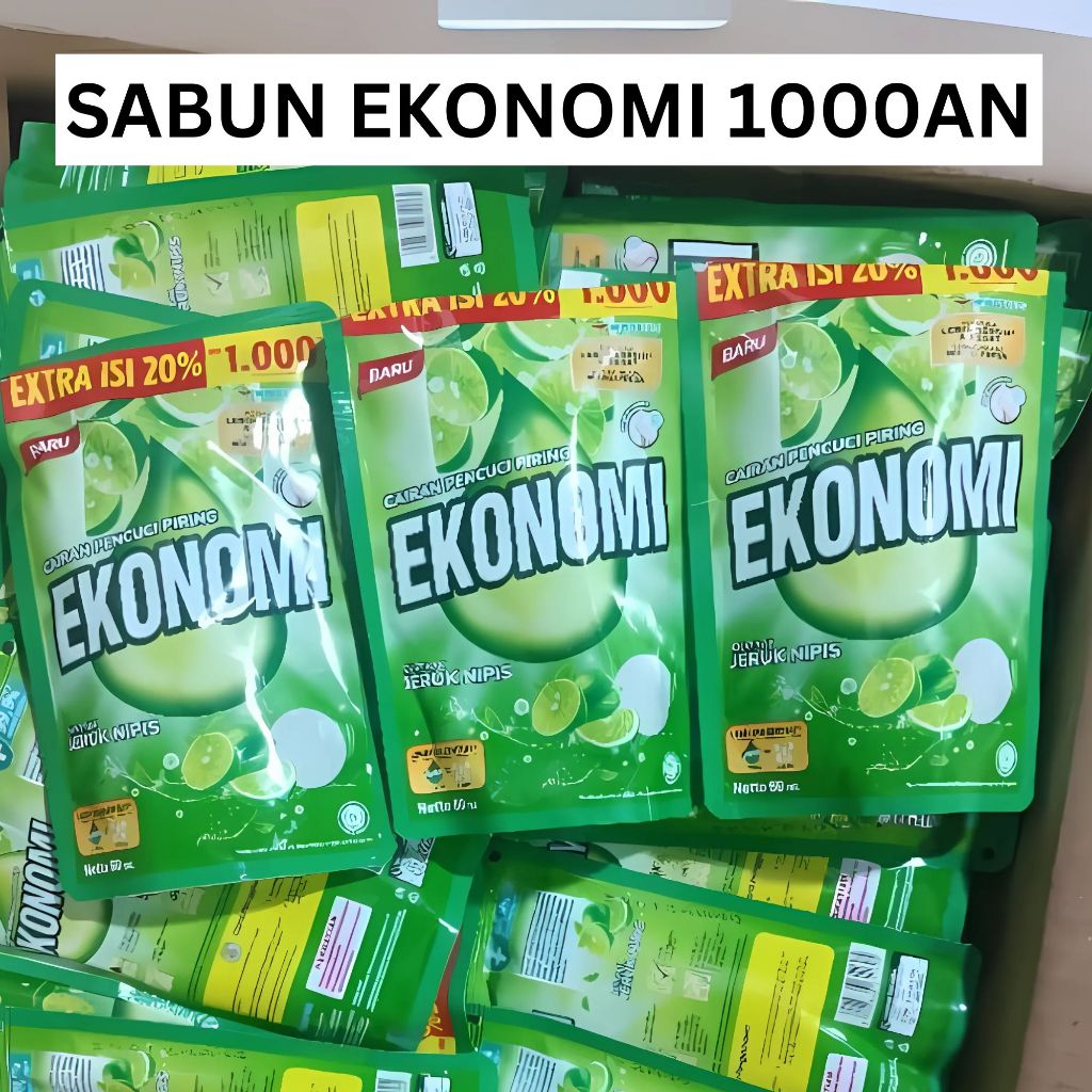 EKONOMI LIQUID SABUN CUCI PIRING EKONOMI KEMASAN 1000 AN 65 ML VARIAN JERUK NIPIS POUCH LEMON LIME
