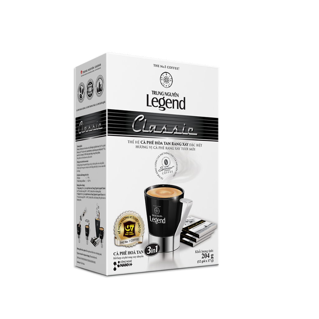 Kopi Vietnam instant 3in1 Trung Nguyen Legend Classic box putih - instant coffee