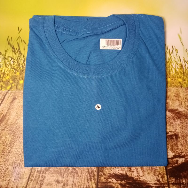 Kaos polos warna biru Turkish