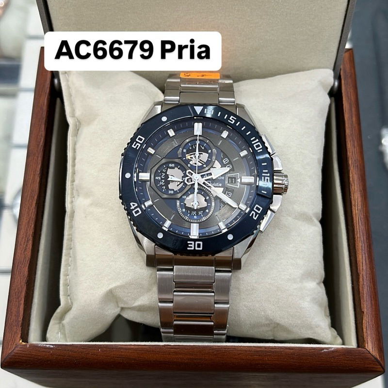 Jam Alexandre Christie AC 6679 Pria Silver Biru