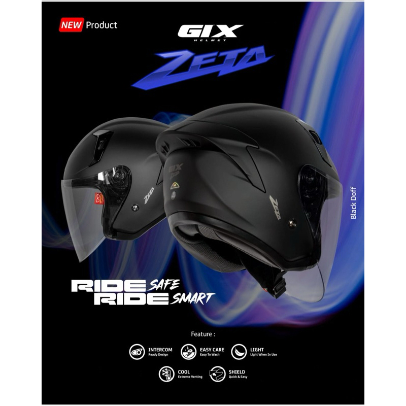 GIX ZETA HELM HALF FACE