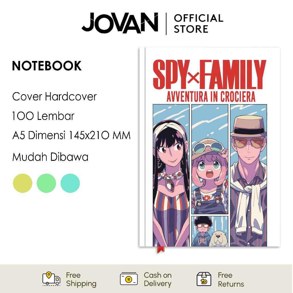 

Notebook Hardcover Custom Spy x Family 6 Buku Tulis Catatan Note Agenda Planner Jurnal Diary Notebook Anime