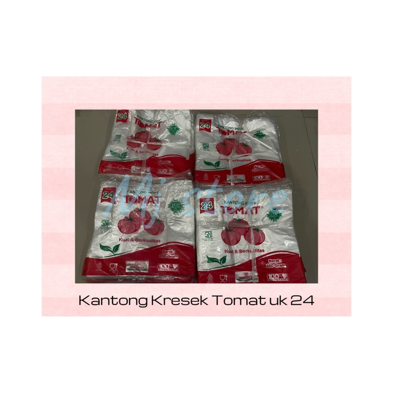 Kantong Plastik Kresek Tomat Bening / Plastik Kresek HDPE Bening / kantong kresek - uk24 (pack)